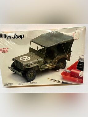 Testors Italeri Willys Jeep 1/24 Scale Military Model Kit Factory Sealed